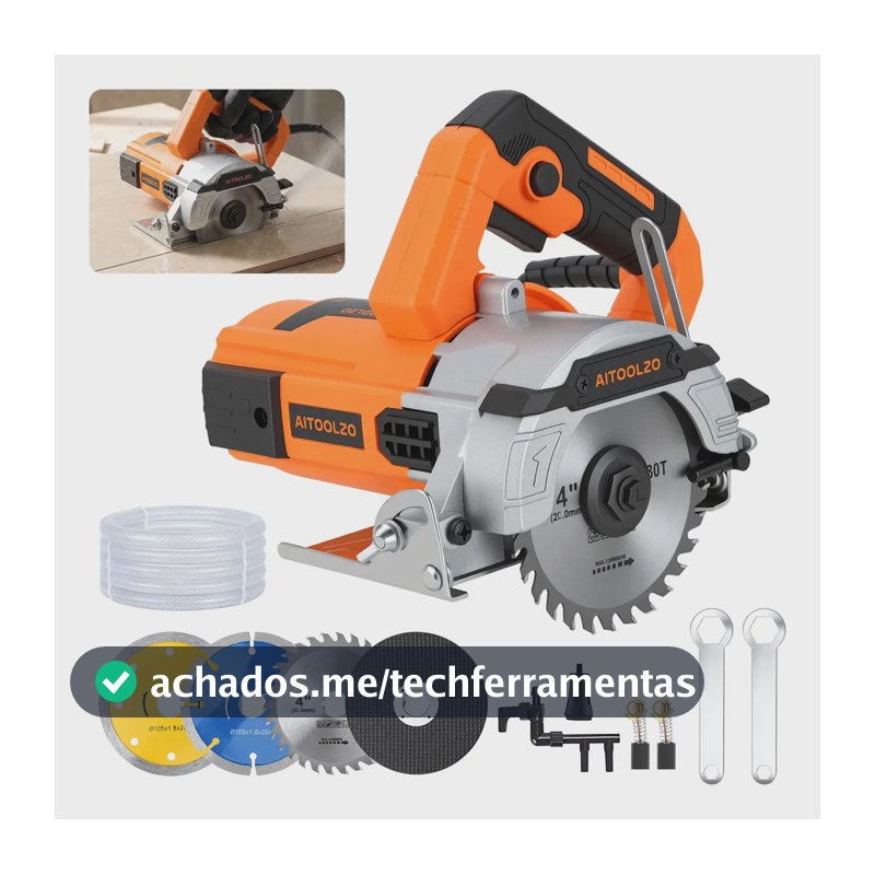 Serra Mármore Cortador 1800w 4.3/8 Pol Corte 45° Aitoolzo
