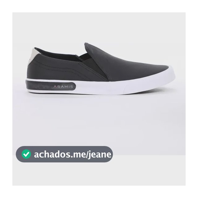 Tênis Aramis Stripe Slip On Trabalho Casual Leve Preto Preto 42 Br