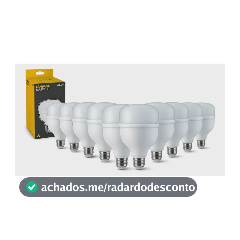 Kit 10 Lâmpadas LED Bulbo 30W Alta Potência Branco Frio 6500K Bivolt E27 - Super Bulbo Econômica 2400 Lúmens Ideal Comércio Garagens Casa