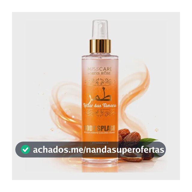 Body Splash Colônia Árabe Feminino Néctar Das Tâmaras 200ml
