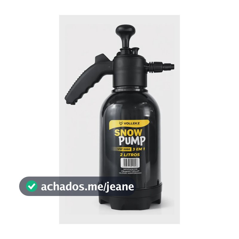 Snow Foam Manual E Pulverizador 3 Em 1 Híbrido 2lts Vollekz Preto