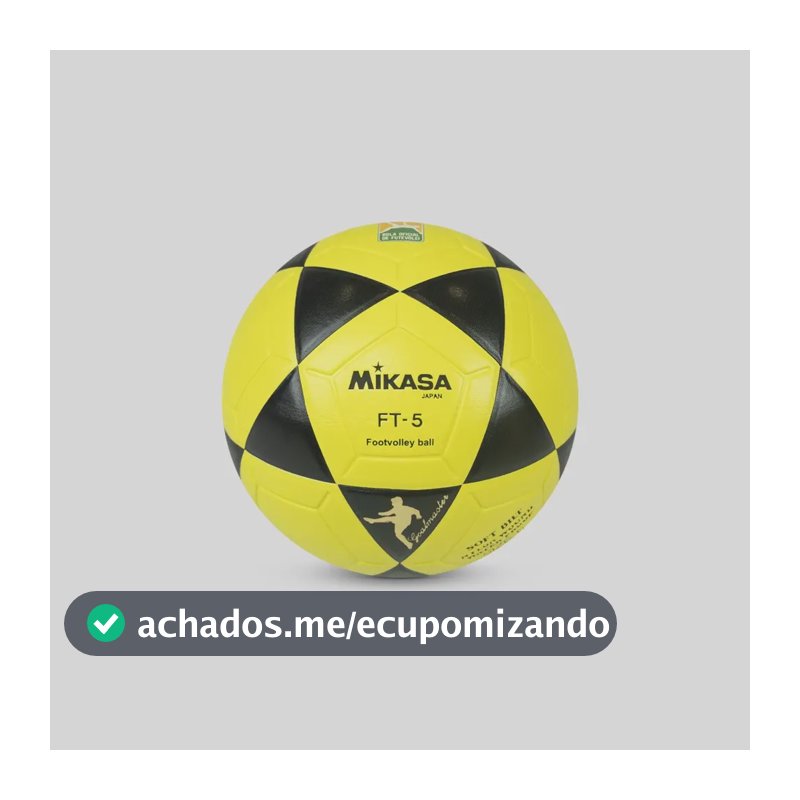 Bola De Futevôlei Mikasa Ft-5 Amarelo/preto