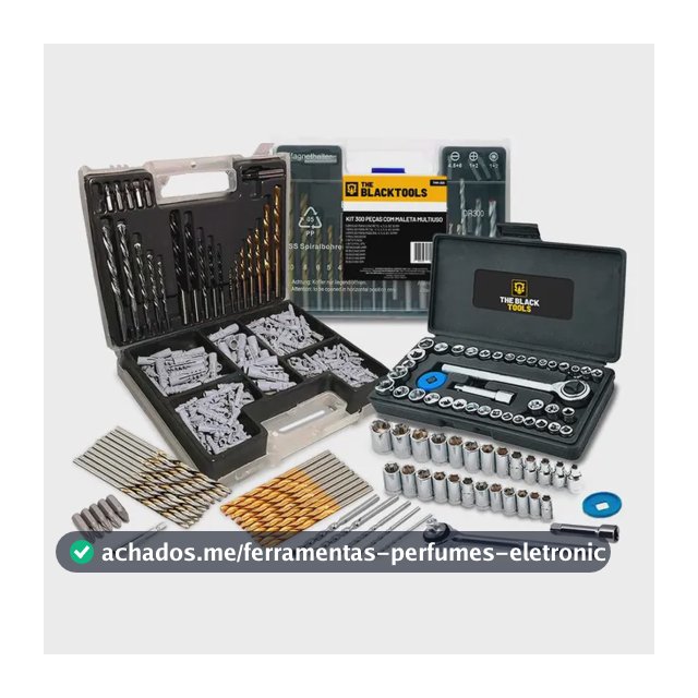 Jogo De Brocas Furadeira Para Madeira Concreto 340 Peças