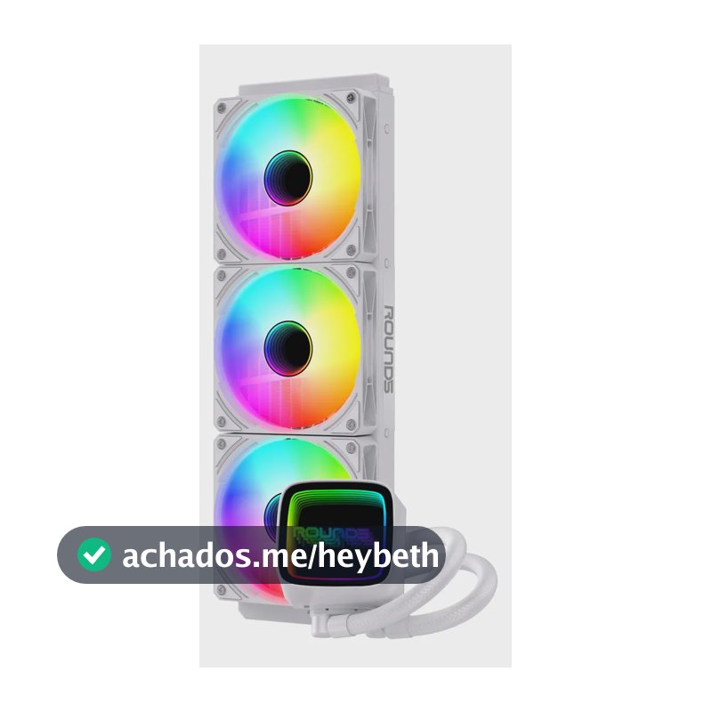 Water Cooler 360mm Round5 Eurus Argb Bomba Fundo Infinito Cor Branco