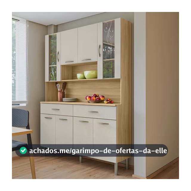 Armário De Cozinha 8 Portas 2 Gavetas Freijó/soft Ajwt