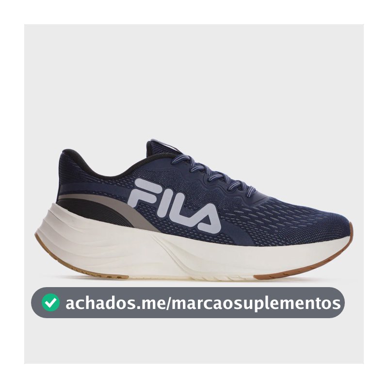 Tênis Fila Corrida Estável Amortecimento Caminhada Azul Azul 40 Br
