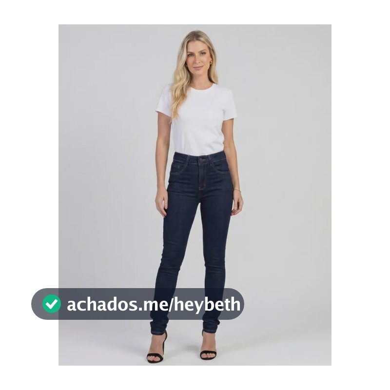 Calça Jeans Feminina Biotipo Azul-escuro Liso 38