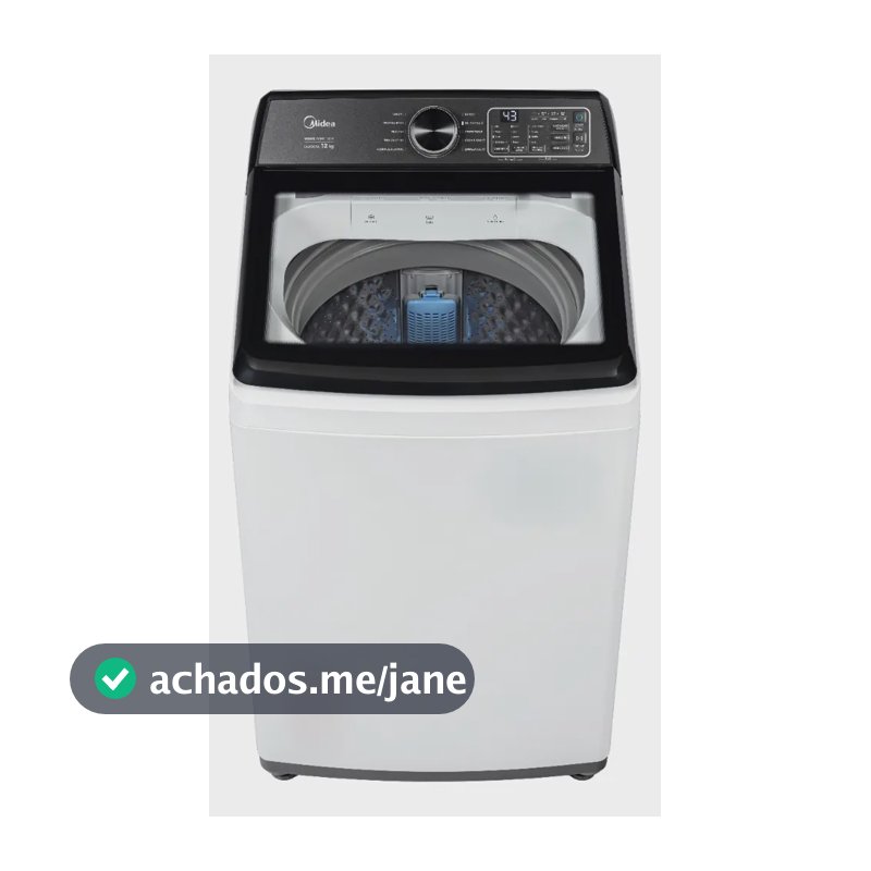 Máquina De Lavar Roupas 12kg Branca Midea Wave Impeller Branco