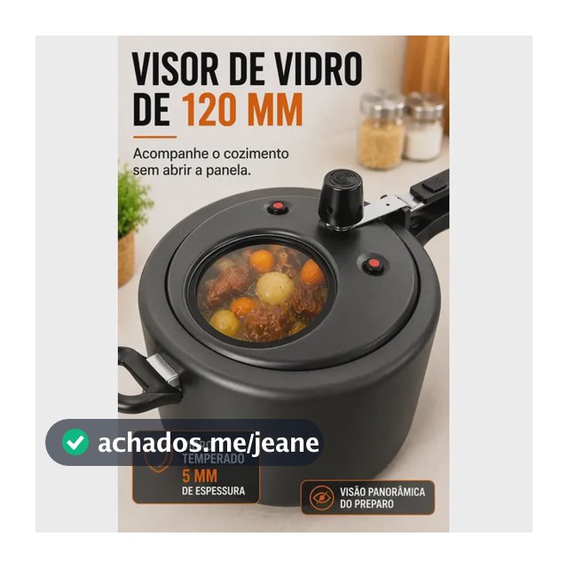 Panela Pressão Visor Mta Grafite 4,5 Litros Antiaderente