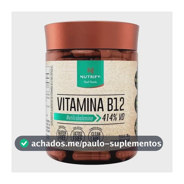 Vitamina B12 Nutrify Vitamina e Minerais em cápsula Sem sabor x 36g de 60 un