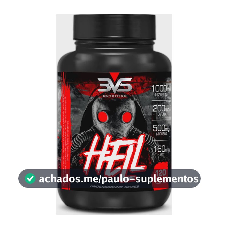Termogênico Hell - Fórmula Exclusiva Contendo 7 Ingredientes Com Cafeína, L-carnitina, L-tirosina, Mct, Picolinato De Cromo E Vitaminas - 120 Cápsulas