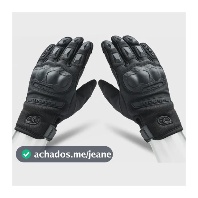 Luva Motociclista Shiver Dart 2 Com Touch Screen Preto Para Frio Motoboy Moto Similar A X11 Texx Ls2