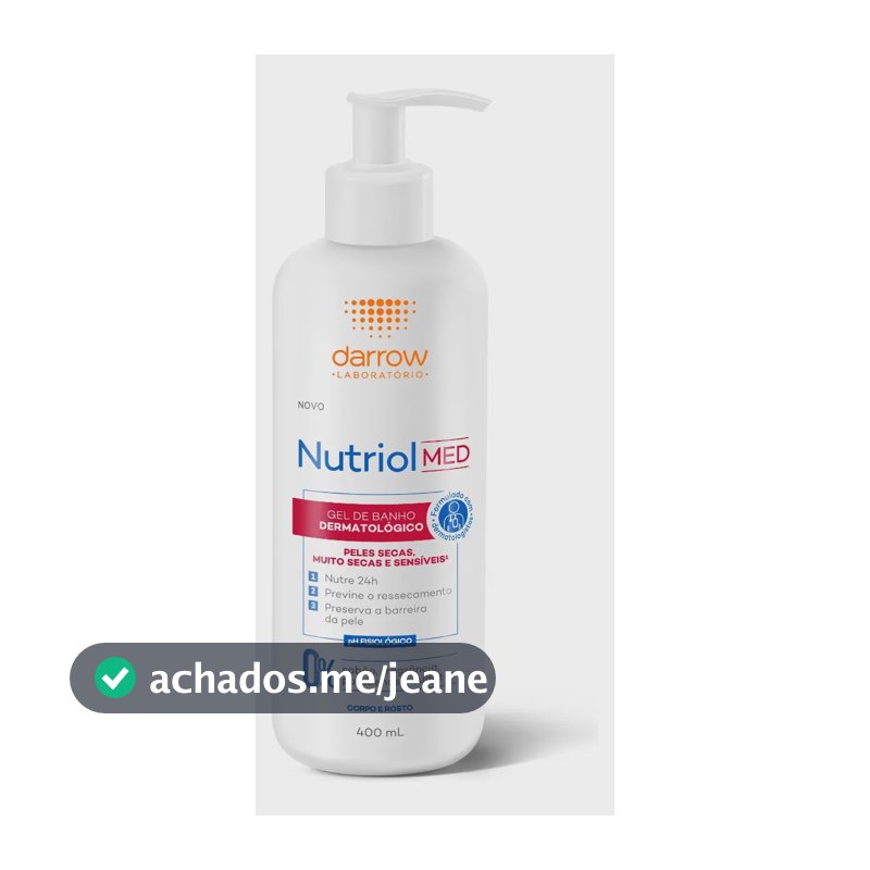 Nutriol Med Gel De Banho 400ml Sem Fragrância