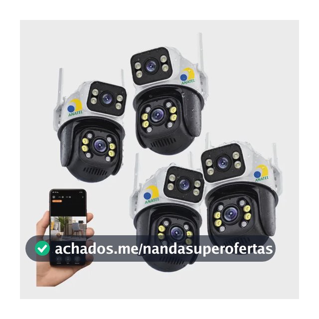 Kit 02 Câmera Segurança Externa Visão Noturna Zoom 6x 3+3mp Kit 4