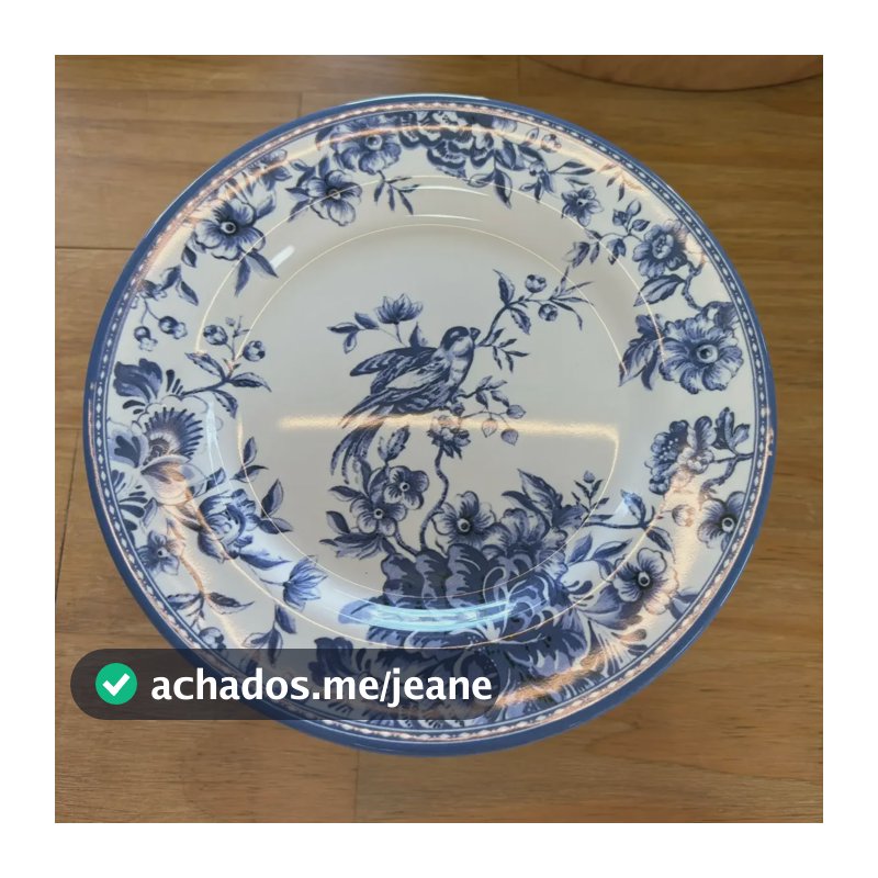 Prato Para Bolo Com Pe 21cm Ceramica Alleanza Boleira Mini Chinese Garden