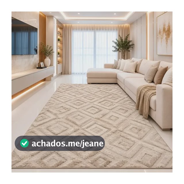 Tapete Sala Veludo 2,00x2,50 Pelo Baixo Antiderrapante