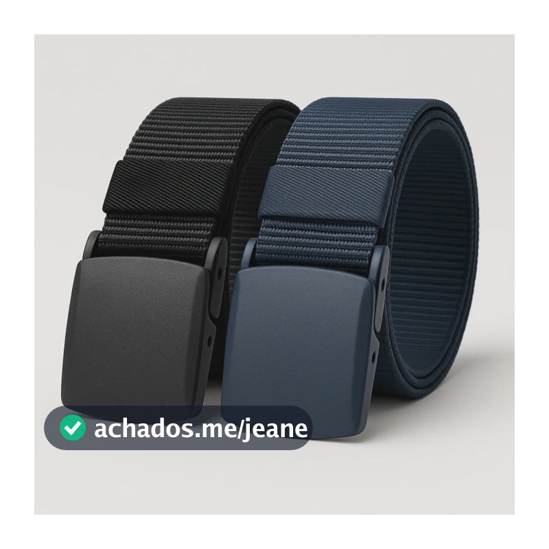 Kit 2 Cintos Antialérgicos Engate Rápido Regulável Mardi Preto/azul 120