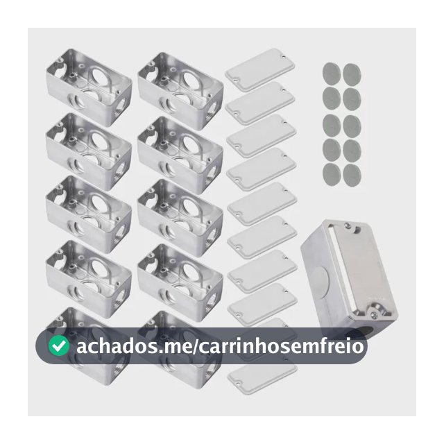 Kit 10x Condulete Multiplo X 3/4 Com Tampa Cega E Tampão