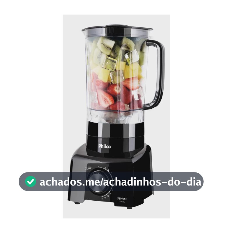 Liquidificador Philco 1200W 3L 12 Velocidades Preto PH900
