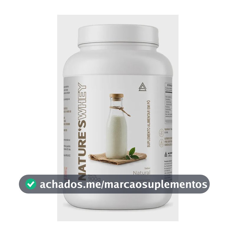 Whey Protein Concentrada Natural 900g Nature’s Nutrition Labs Sem Aditivos
