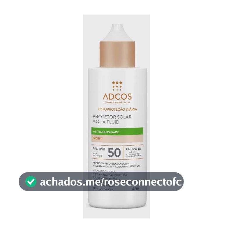 Adcos Protetor Solar Aqua Fluid Fps 50 Ivory 40ml