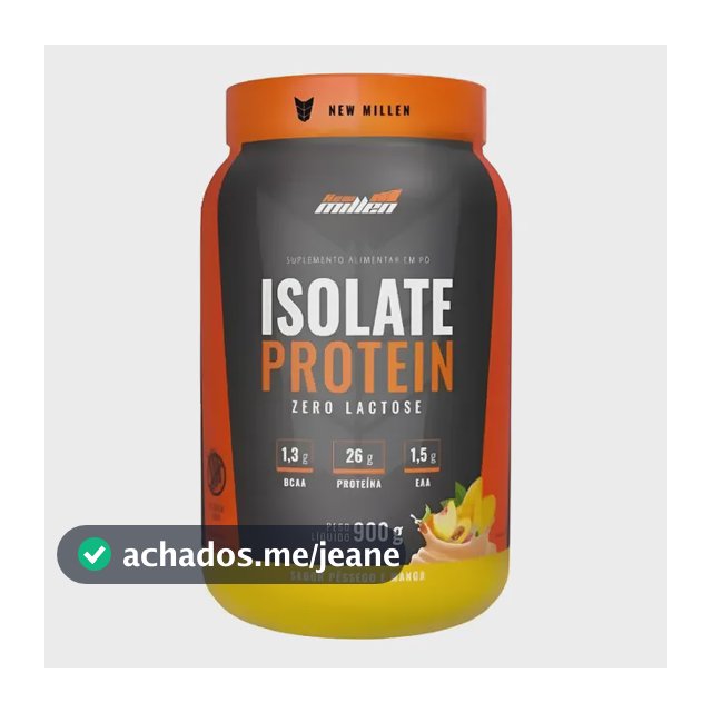 Whey Isolado Zero Lactose Suplemento Em Pó 900g New Millen