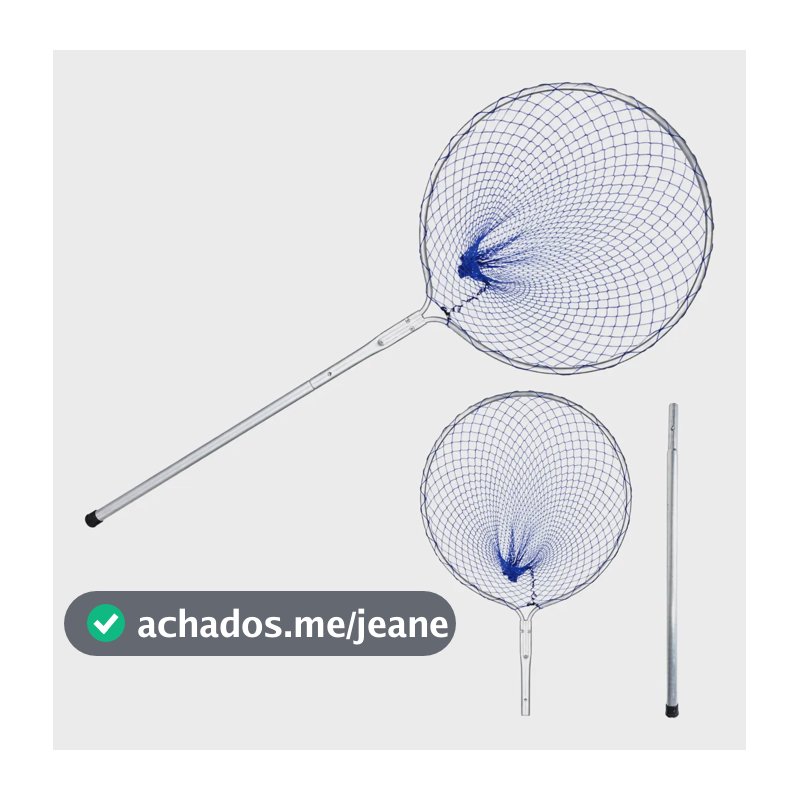 Passaguá Desmontavel Pesca Rede Malha 1,5 Cm Peixe Megaflex Prateado