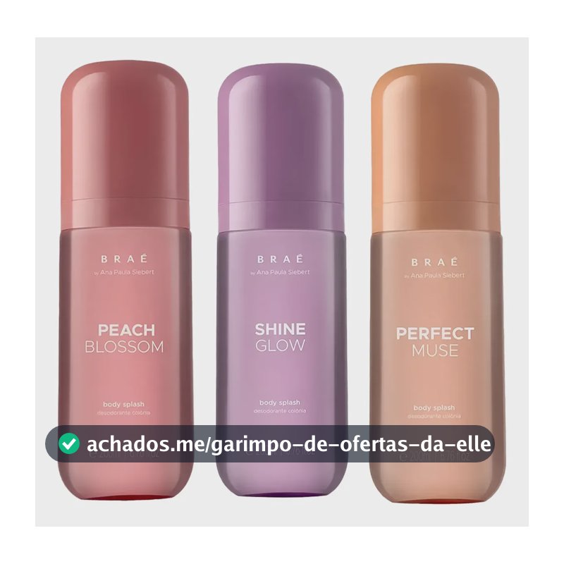Braé By Ana Paula 3 Body Splash Peach + Perfect + Shine