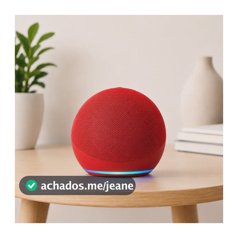 Alaxe Caixa De Som Inteligente Comando Voz Portátil Bluetoot Vermelho