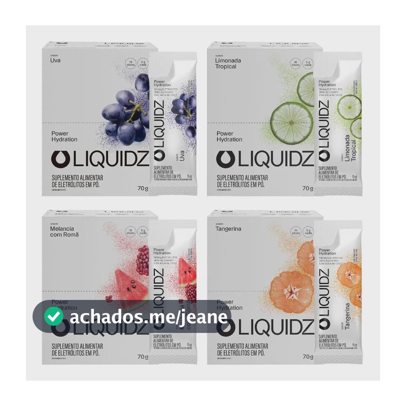 Liquidz® Eletrólitos Zero Açúcar 4 Sabores - 4cx C/14 Sachês