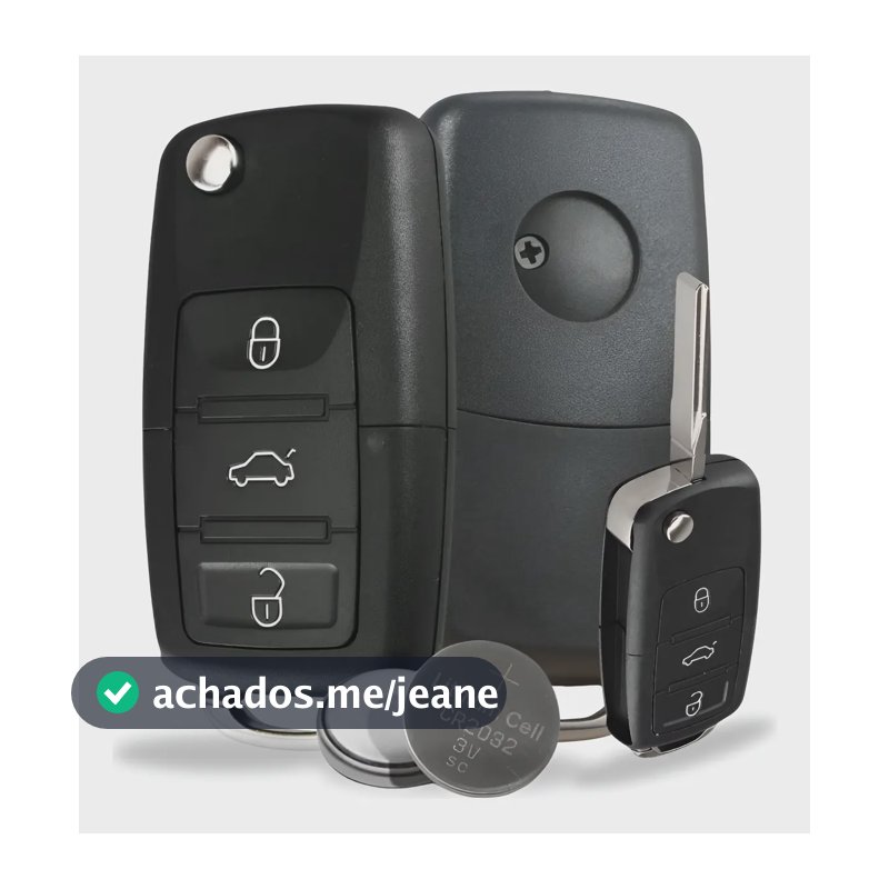 Chave Canivete Vw G5 Gol Fox Saveiro Polo Carcaça + Bateria
