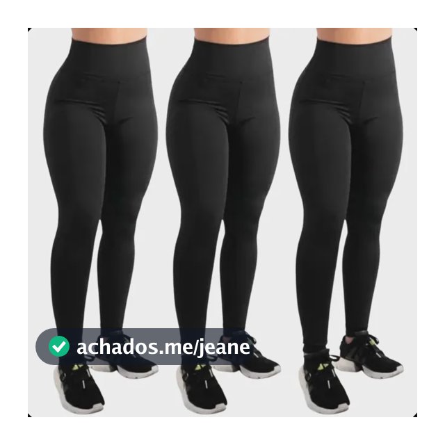 Calça Legging Kit 3 Grossa Suplex Cós Alto Leg Reforçada