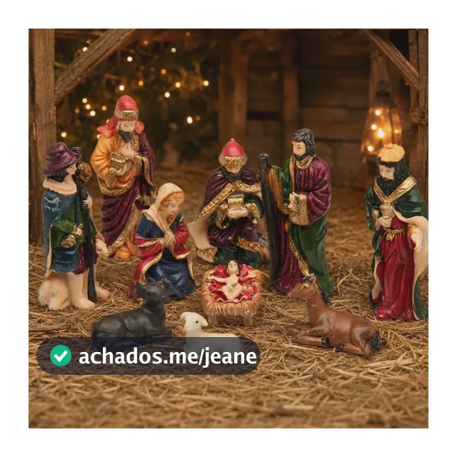 Mini Presépio De Natal Decoração Natalina Em Resina 10 Peças
