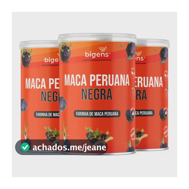 3x Maca Peruana Negra - Crua (raw) Em Pó | 450g | Bigens Sabor Neutro