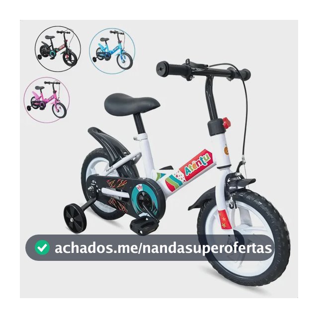 Bicicleta Infantil Aro 12 Com Rodinhas Laterais Equilíbrio Branco S
