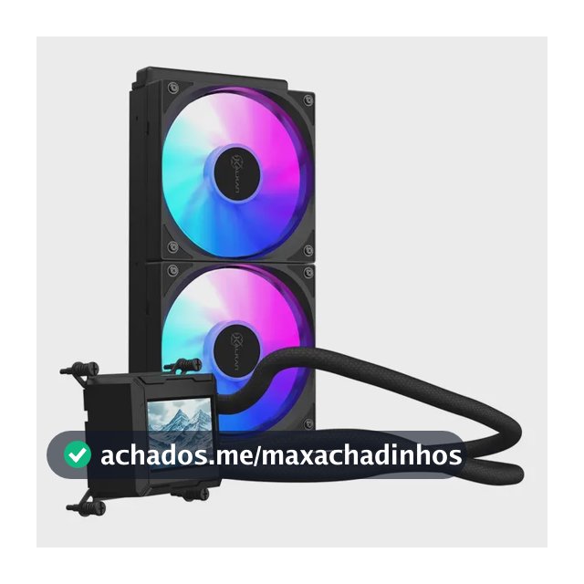 Water Cooler Kalkan Aura LCD 240mm ARGB Gamer Preto