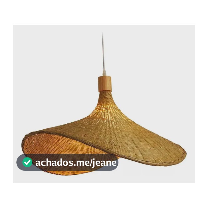 Candeeiro De Teto Tecido De Bambu 11,8 Polegadas - Lâmpada