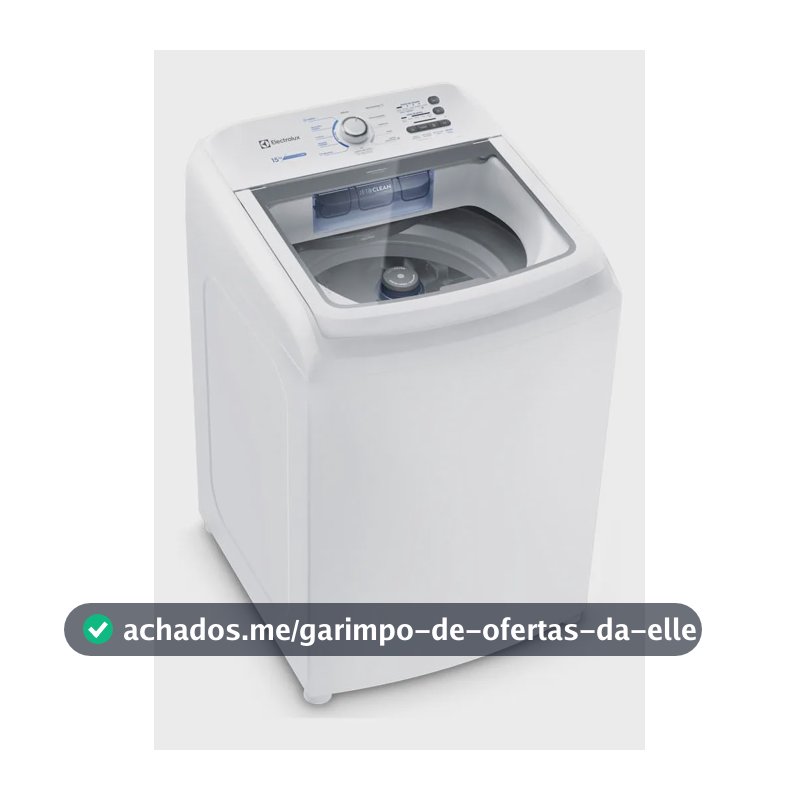Máquina de Lavar Electrolux 15kg Branca Essential Care com Cesto Inox e Jet&Clean LED15