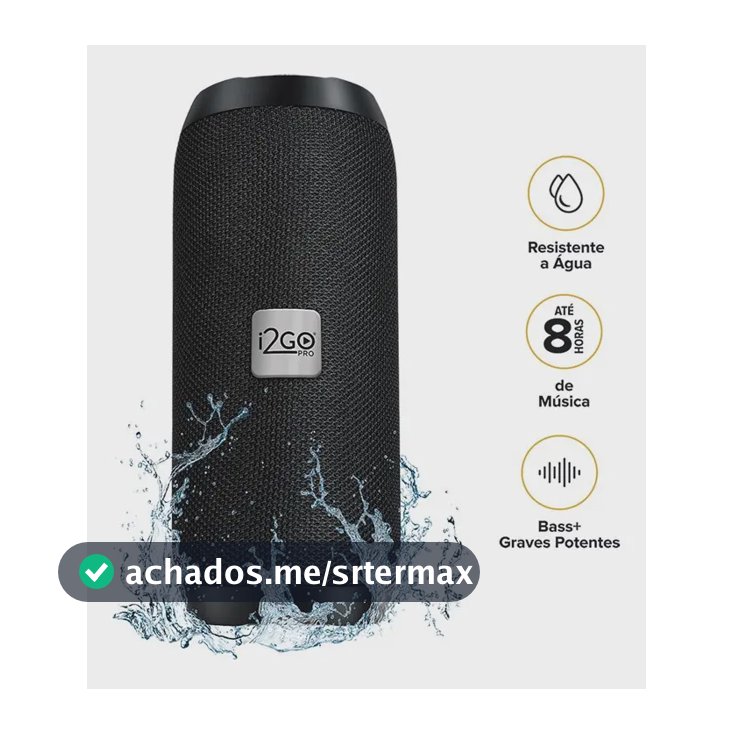 Caixa De Som Bluetooth Essential Sound GO i2GO 10w Rms Resistente à Água e até 8h de Bateria