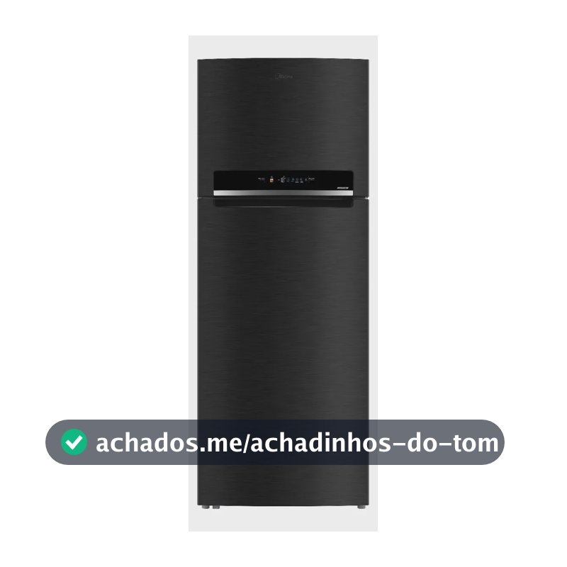 Geladeira Frost Free Duplex 473l Inverter Cor Preto Midea Preto