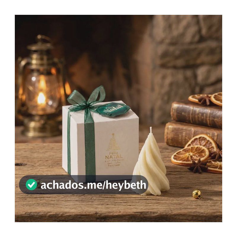 Vela Aromática Árvore De Natal Espiral Decoração E Presente Branco Natural Pinheiro Espiral Calm And Peace - Lavanda Benjoim Alfazema 60 Ml