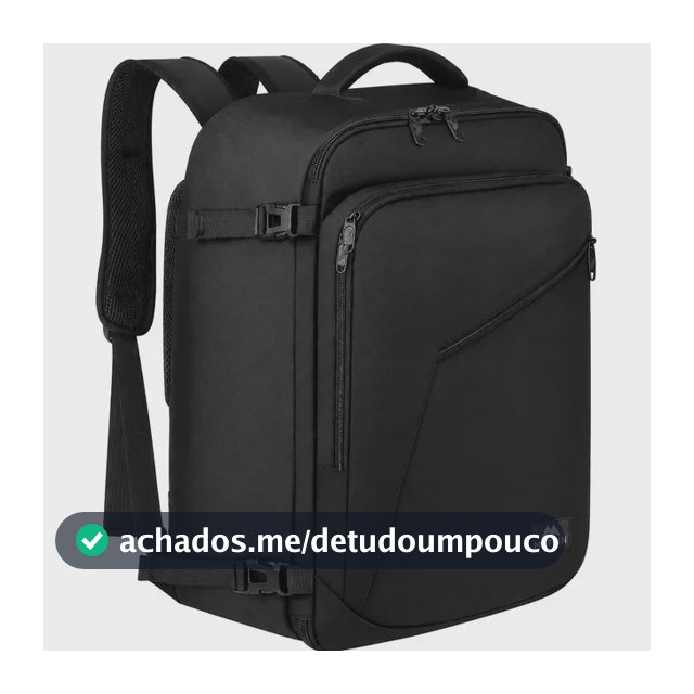 Mochila Viagem Masculina 40L Grande Impermeável Reforçada para Avião Item Pessoal Suporta até 10kg MATEIN 1159 Preto