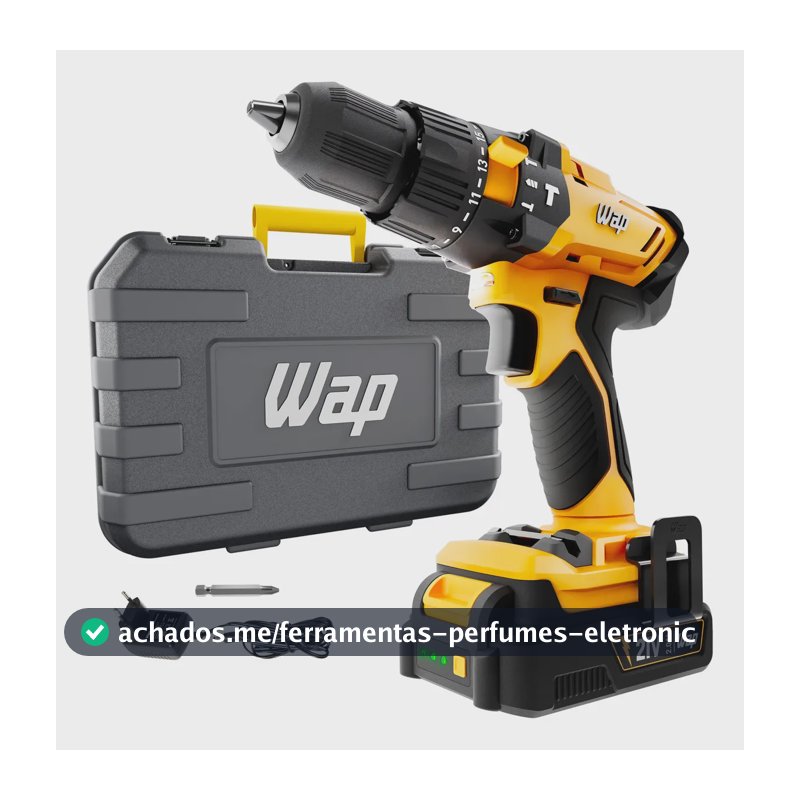 Parafusadeira e Furadeira de Impacto 3/8" WAP K21 ID02 2000 mAh