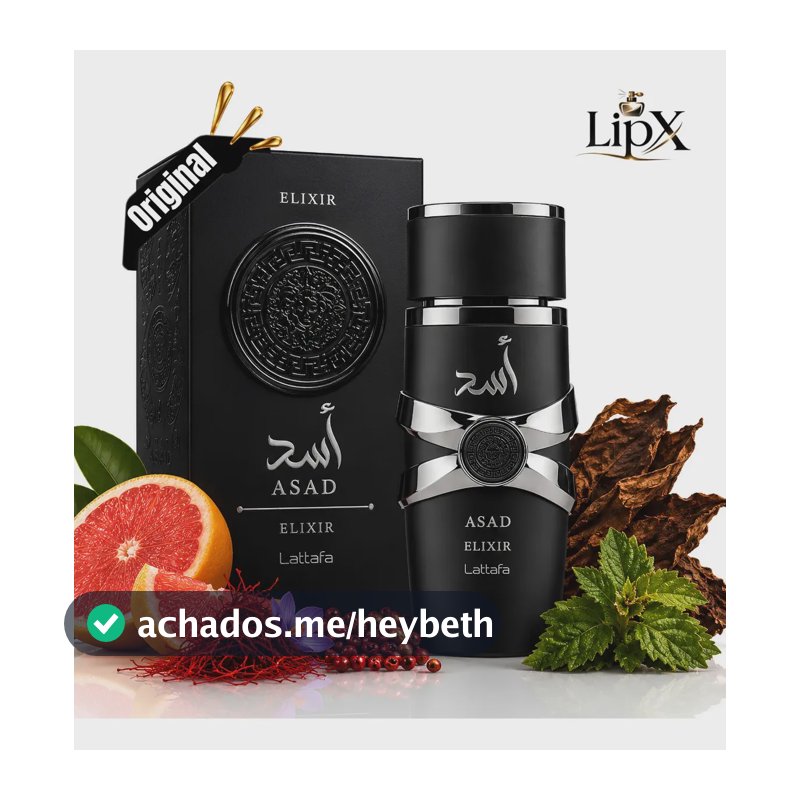 Perfume Arabe Asad Elixir Masculino Edp 100ML Com Nf