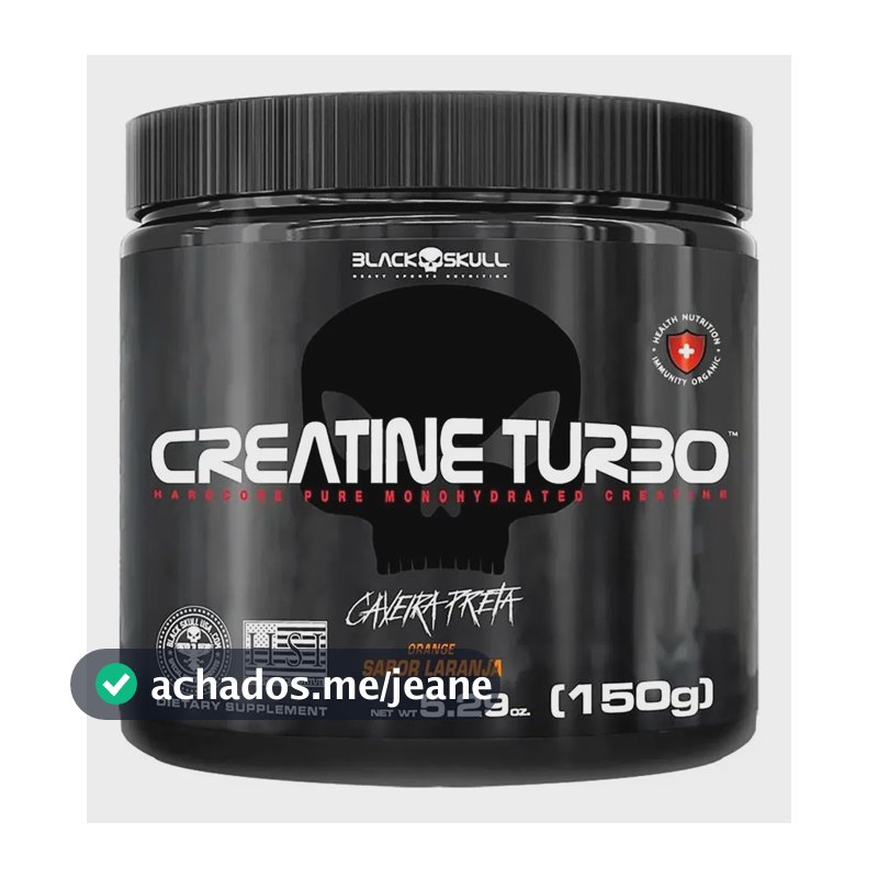 Suplemento em Pó - 150g - Caveira Preta Black Skull Sabor Laranja