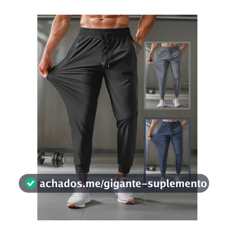 Calça Dry Fit Masculina Tecnológica Poliamida Com Elastano Preto Dry Fit Gg 46/48