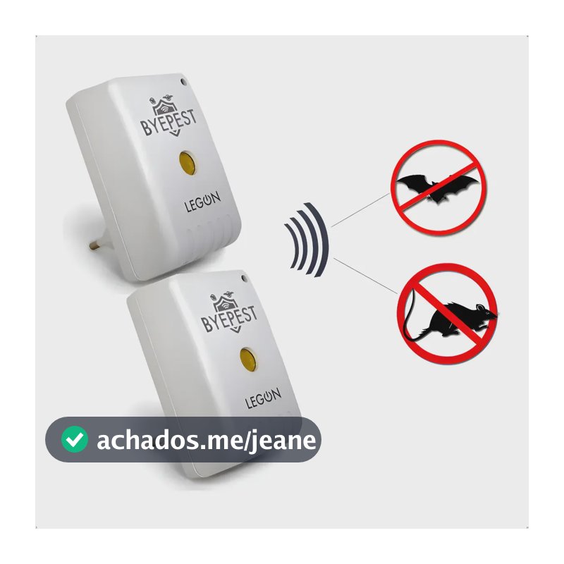 Kit 2 Repelente Eletrônico Espanta Pragas Rato Morcego 200m2 127/220v