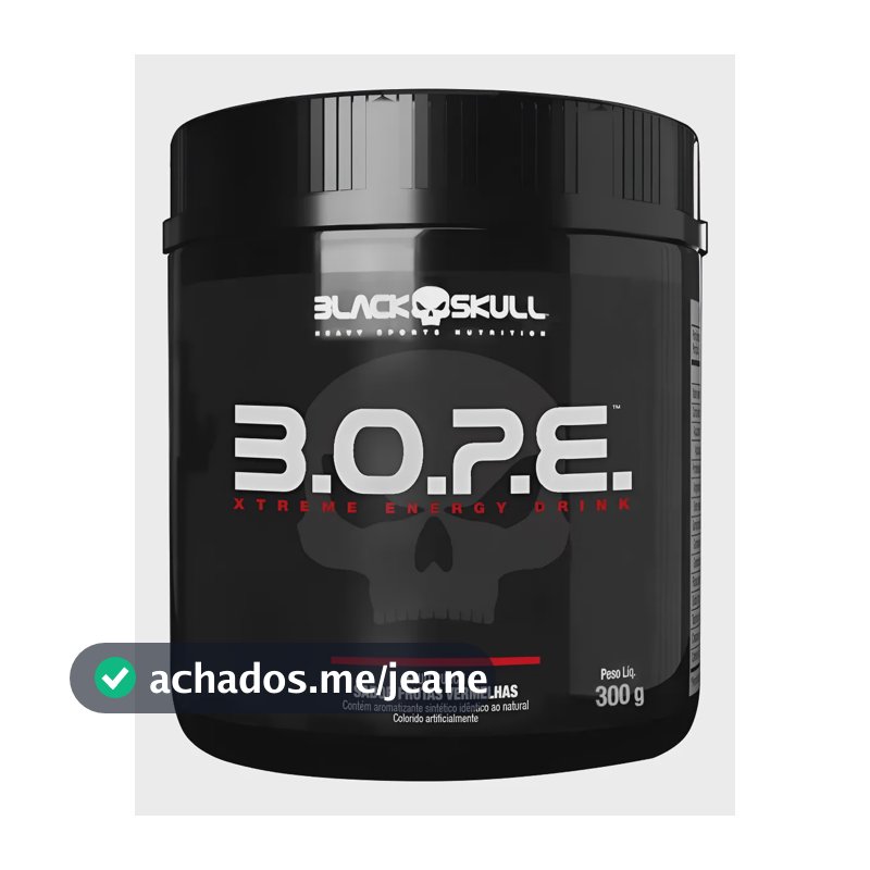 Suplemento Pré Treino Bope 300g Sabores Black Skull Fruit Punch - Frutas Vermelhas