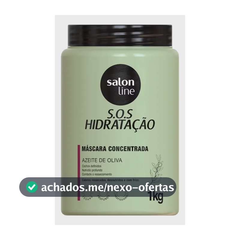 Máscara Hidratação Cabelo S.o.s Ultra Cachos Salon Line 1kg