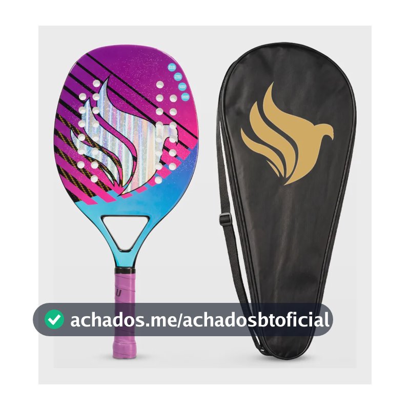 Raquete De Beach Tennis Pichau Midnight Miami, Face F/vidro